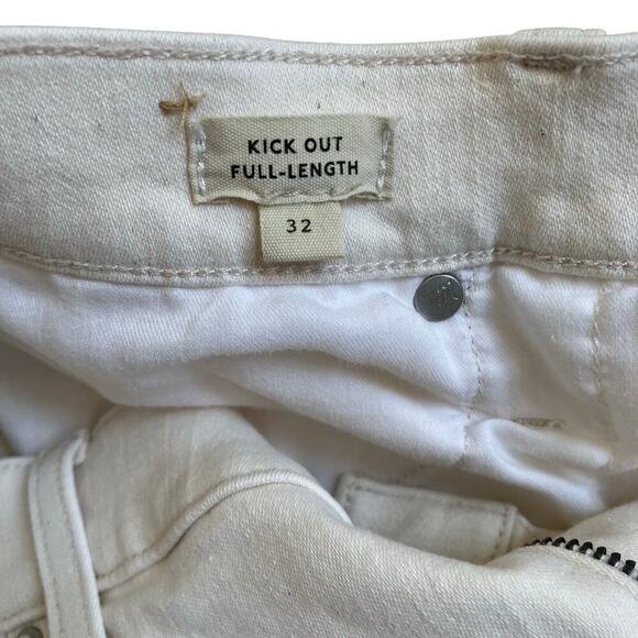 Madewell Sz 32 Kick Out Full-Length Jeans in Vintage Canvas Raw Hem Flared Y2K - Picture 11 of 16